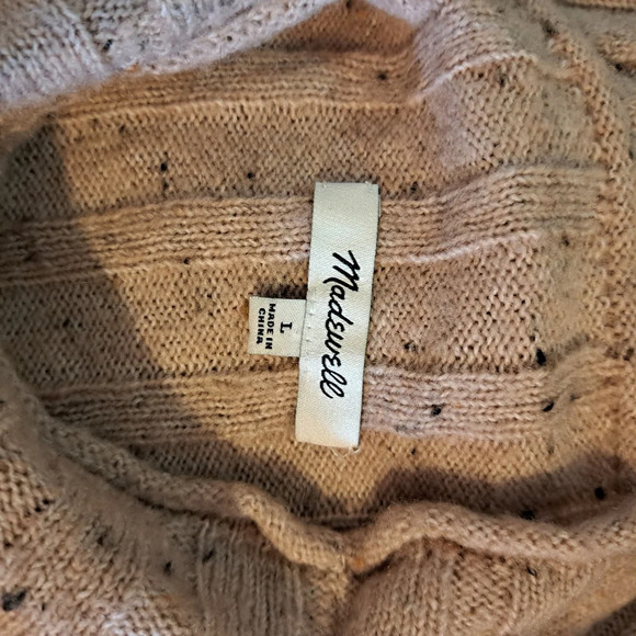 Madewell Pink Wool Blend Long Sleeve Sweater Size Large Womens - Picture 3 of 6